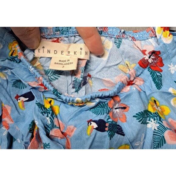 Kinderkind Little Girls Sleeveless Hibiscus Dress Size 7 - Picture 10 of 10